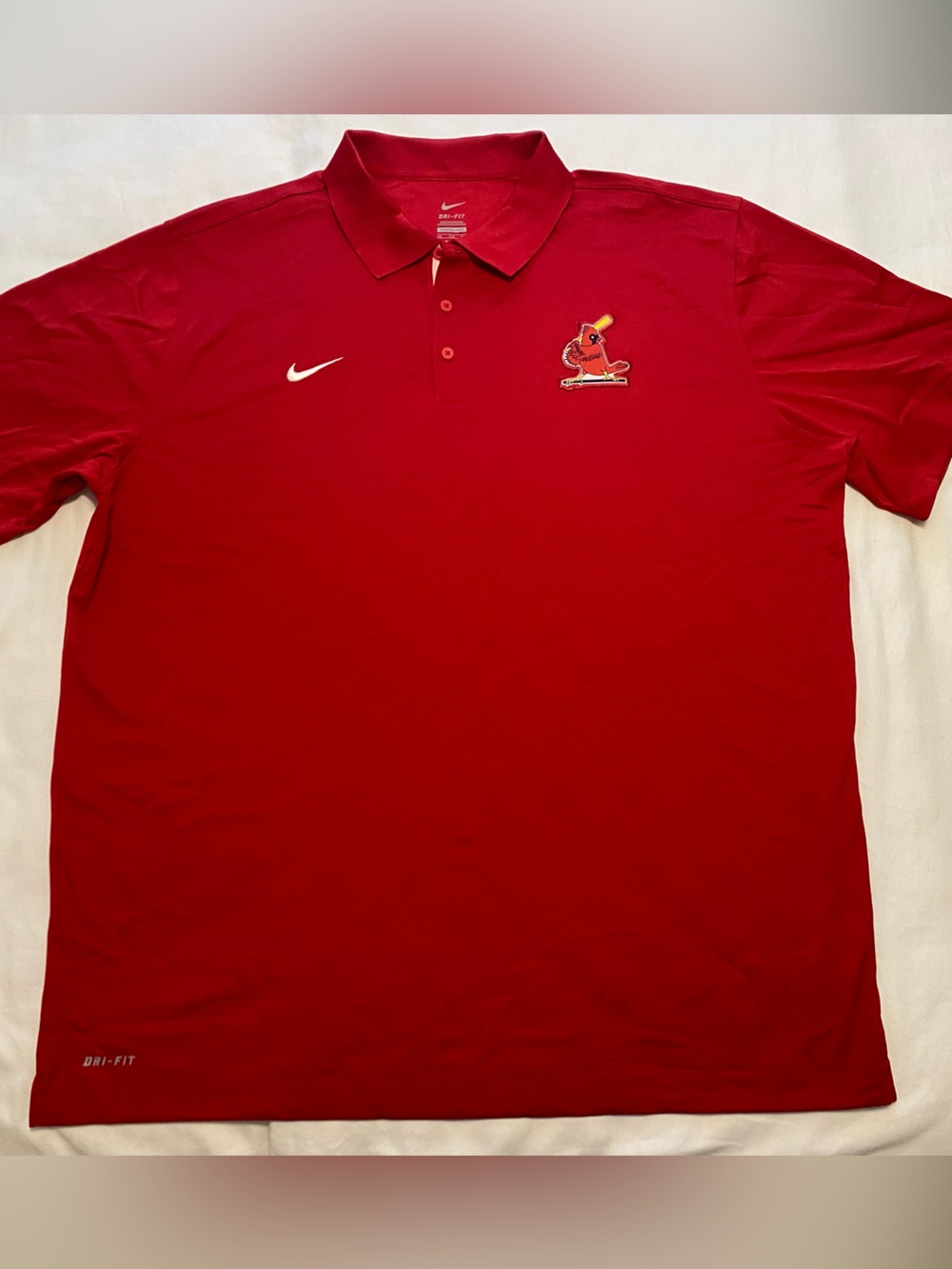 NEW Men’s XXL Nike Cooperstown Collection Red Polo St. Louis Cardinals Dri-Fit